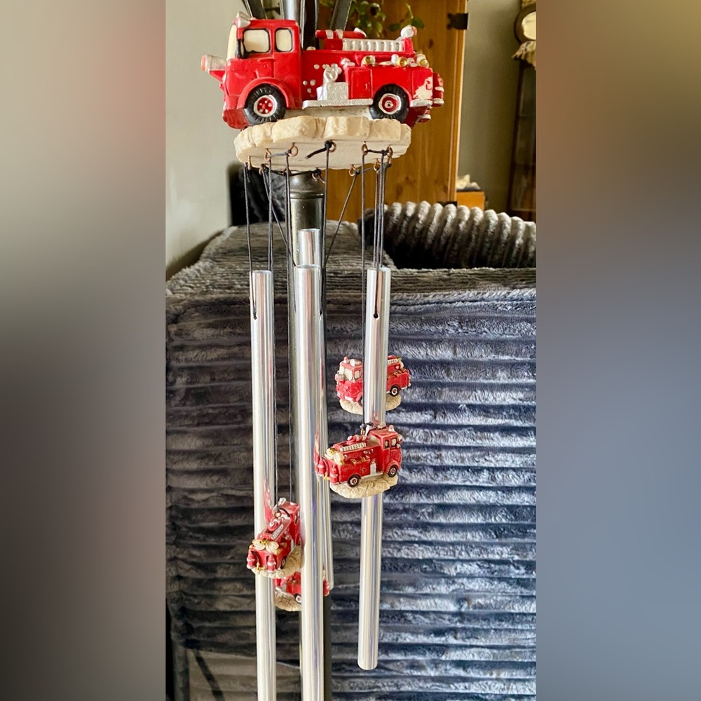 Red Fire Truck Wind Chime